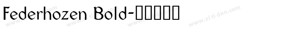 Federhozen Bold字体转换